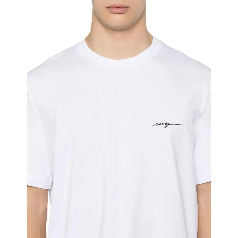 MSGM Logo embroidered T shirt-3