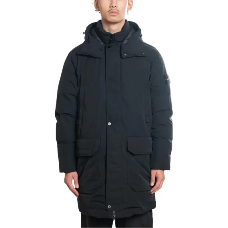 STONE ISLAND Polyester Micro Twill Long Down Parka Jacket-4