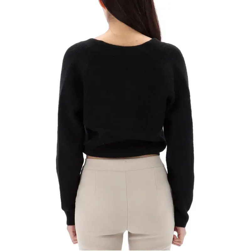 GANNI Soft Wool Cardigan 'Black'-3