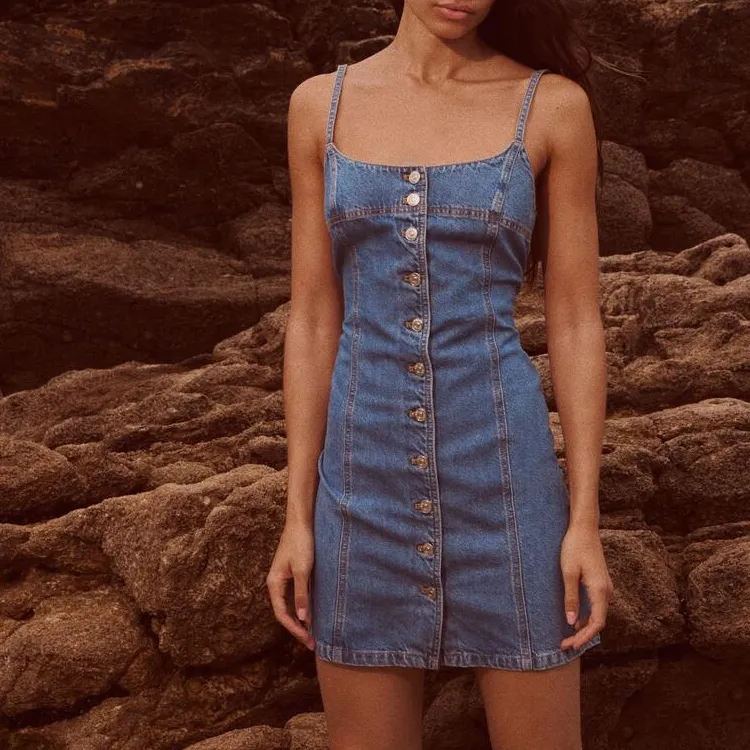 ZARA Slip Dresses Women's Blue-2