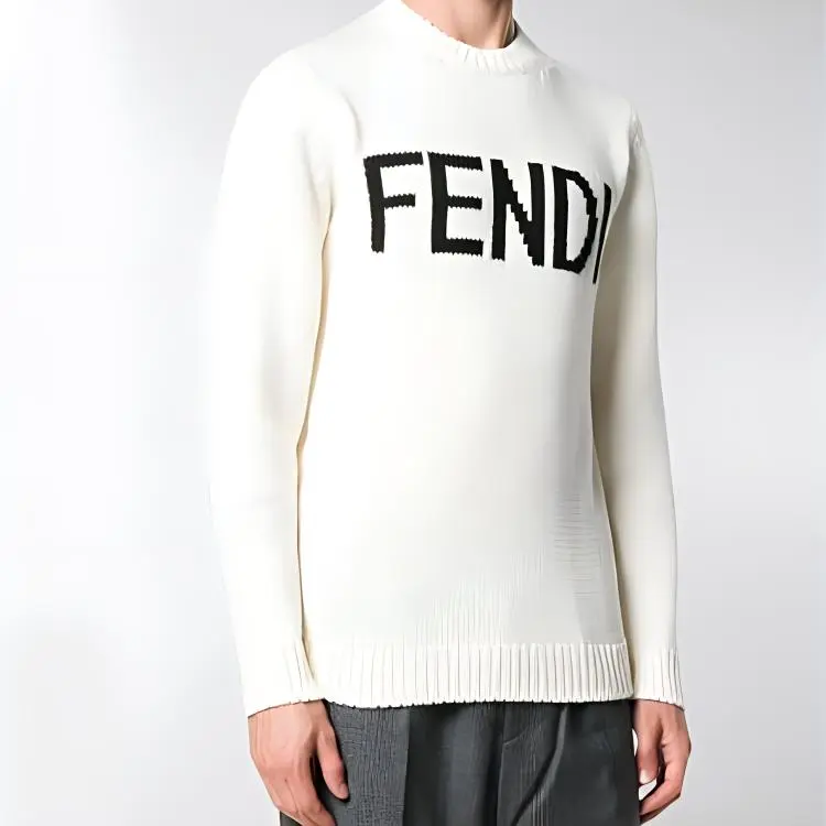 FENDI Sweaters Men White-4