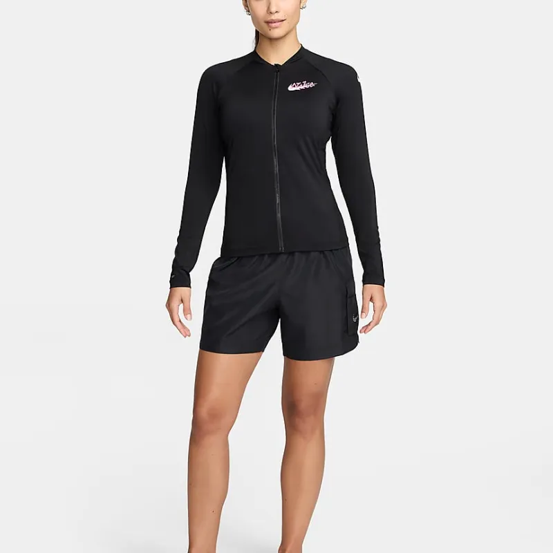 Nike Swim Two Piece Swimsuit Women's Black/Naughty Pink/White-1
