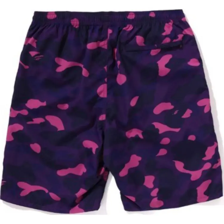 Bape Color Camo Ape Head One Point Beach Shorts-7