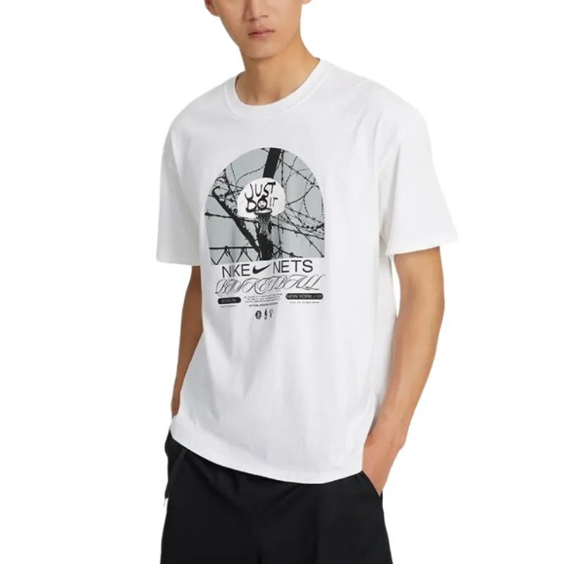 Nike T Shirts Men White-4