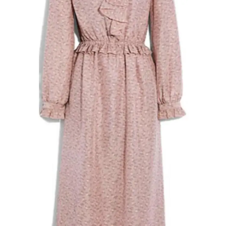 COACH Long-Sleeved Dresses Women's Pink-2