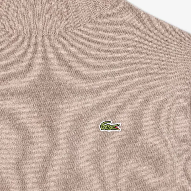 LACOSTE Cashmere Sweater Women's Light Brown-4