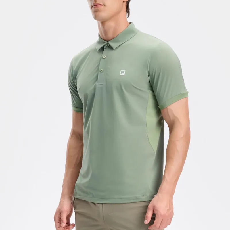 FILA Athletics Polo Shirt Men's Wave Gray Green-1