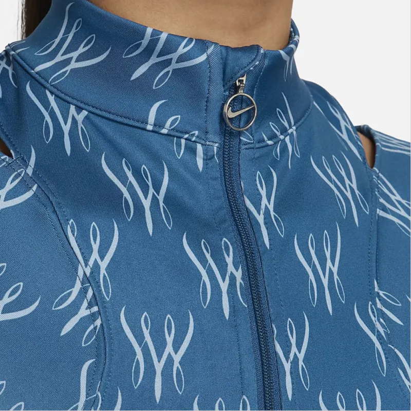 Nike Women's Long-Sleeve Bodysuit Workout Clothing Women's Blue-2