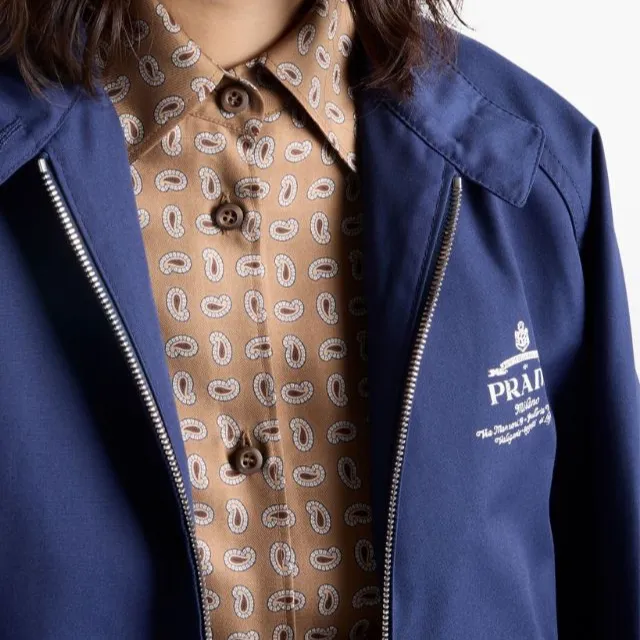 PRADA Logo print Bomber Jacket-5