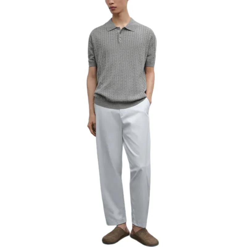 Massimo Dutti Polo Shirt Men's Gray-2