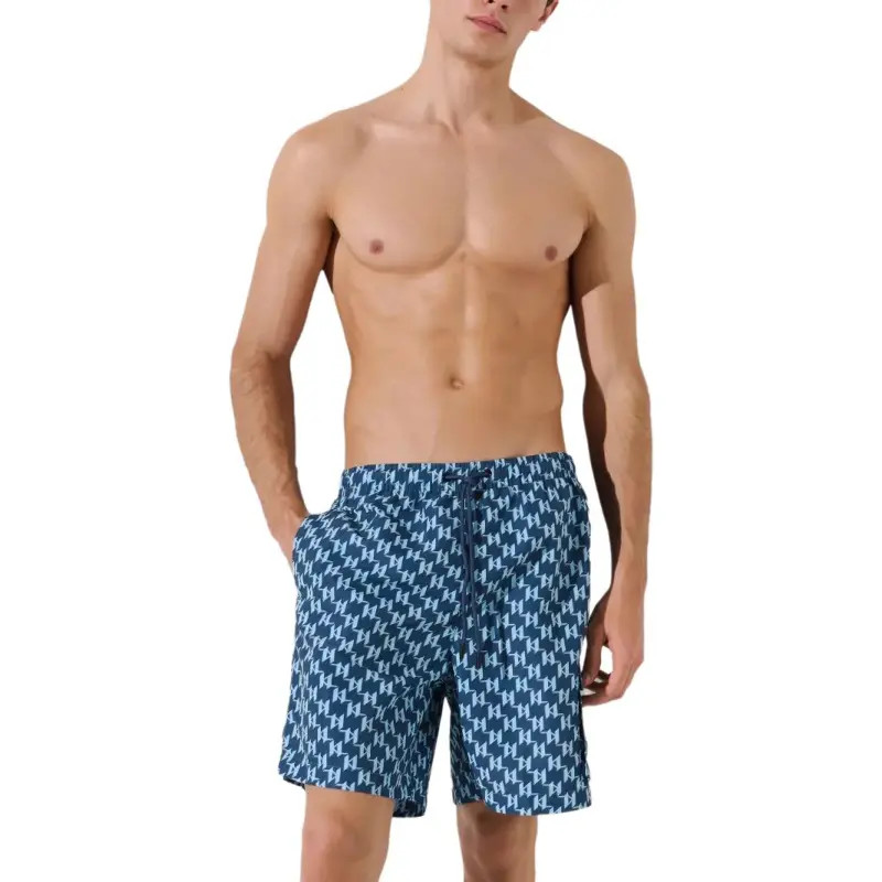 KARL LAGERFELD / Karl Lagerfeld Jeans Monogram pattern Swim Shorts-2