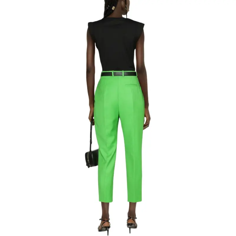 Alexander McQueen Straight Leg Pleated Pants-3