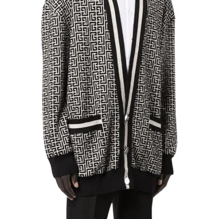 BALMAIN FW21 Loose Fit Knitwear Men's Black-4