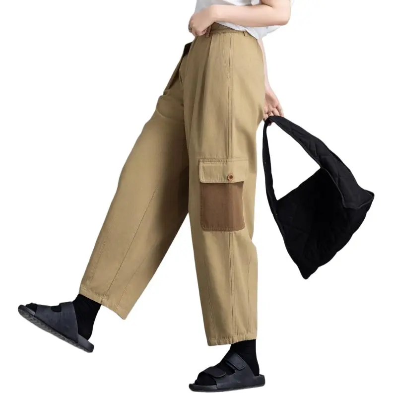 You Cow Me Pants Casual Pants Women's Khaki-6