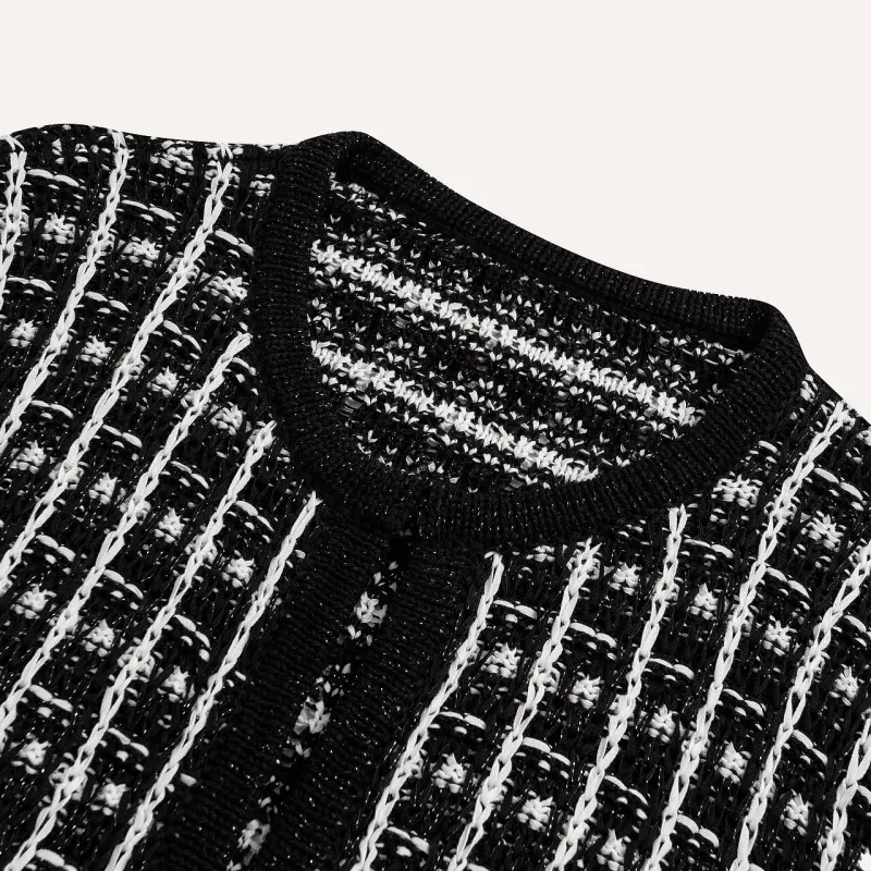 KARL LAGERFELD SS24 Knitwear Women's Black White-2