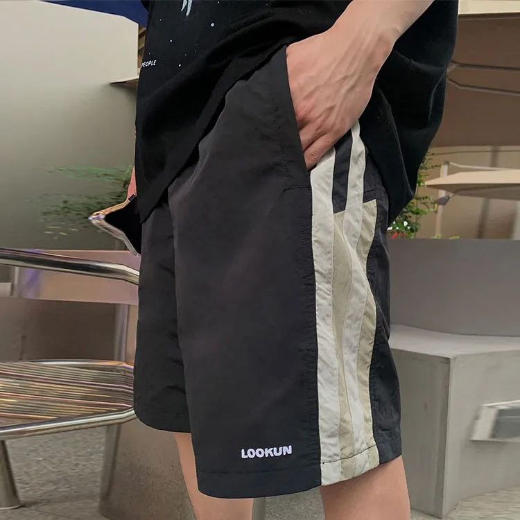 LOOKUN Casual Shorts Men Black-3