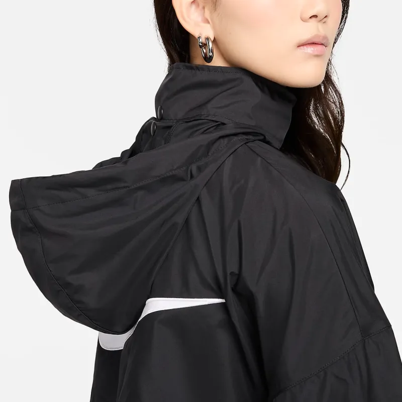 Nike Sportswear Essential Trench Coat 'Black/White'-5