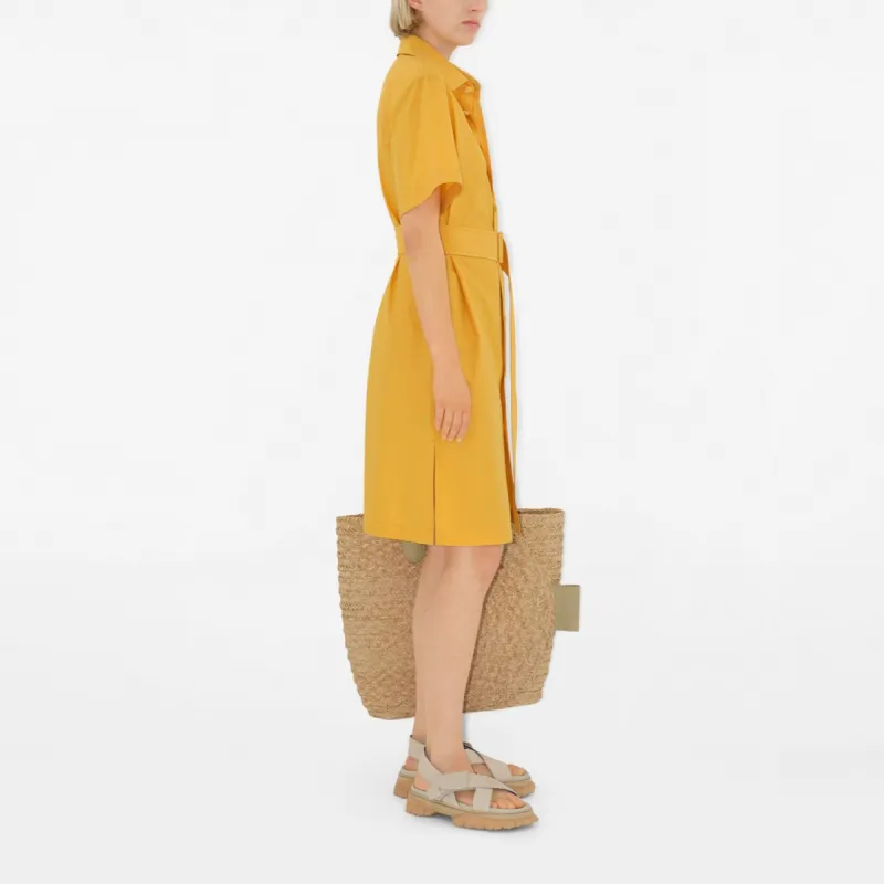 Burberry Short Sleeved Dress Women's Yellow-3