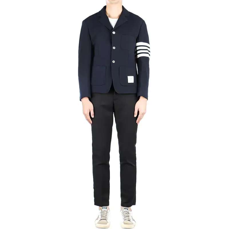 THOM BROWNE 4 Bar Single breasted Blazer-4
