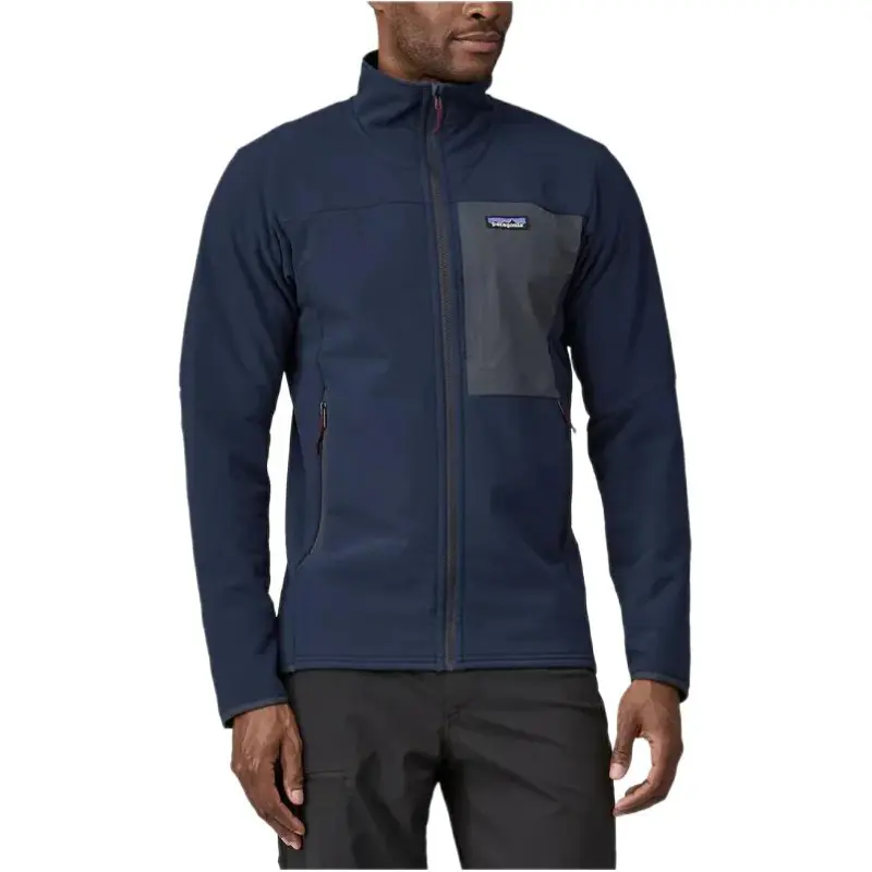Patagonia Jackets Coats Men's Marine Blue With Free Necklace-2
