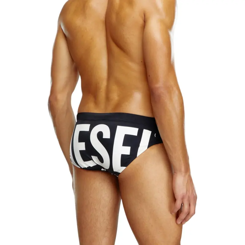 DIESEL Logo Printed Swimming Briefs-3