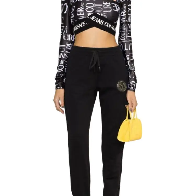 VERSACE JEANS COUTURE SS23 Knitted Sports Pants Women's Black-5