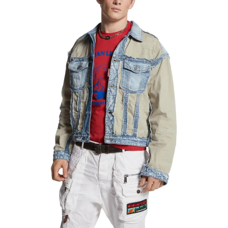 DSQUARED 2 Distressed Buttoned Denim Jacket-3