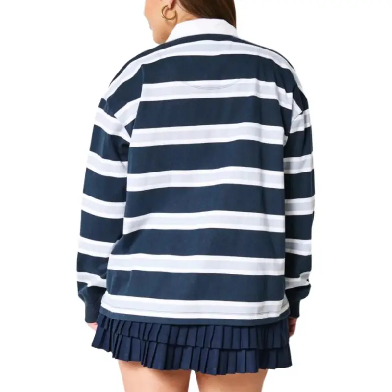Hollister Polo Shirt Women's Marine Blue-2