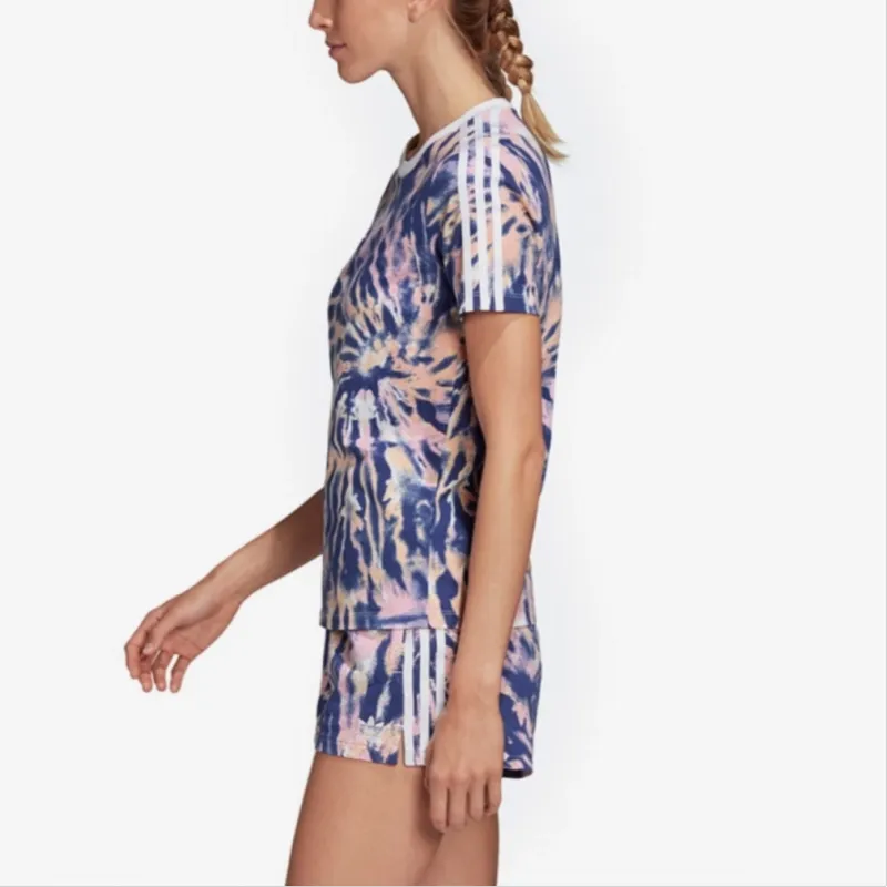 Adidas Originals T Shirt Women's Blue Orange-4
