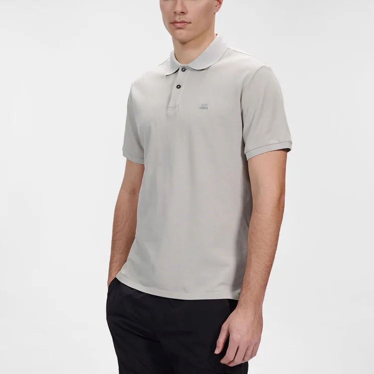 C.P.Company Logo Embroidered Short Sleeved Polo Shirt-3