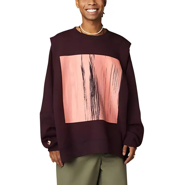 Converse Bubble Crew Sweatshirt Unisex Red Sugar Chestnut-2