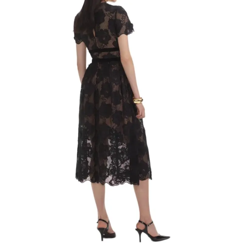 Self portrait Lace Midi Dress-4