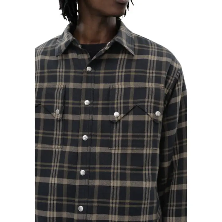 RHUDE Flannel Sherpa Overshirt-4