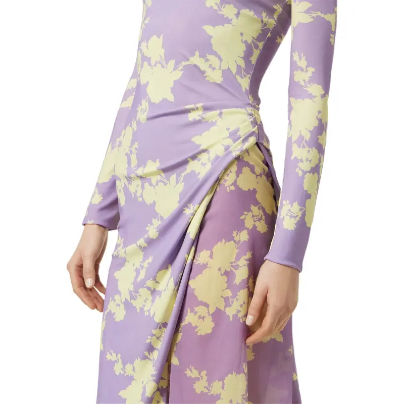 VERSACE Wild Roses Gathered Midi Dress-3
