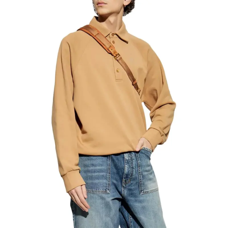 Givenchy Logo Embroidered Long Sleeve Polo Shirt-1