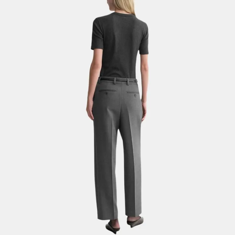 TOTEME High Waisted Tapered Leg Trousers-3