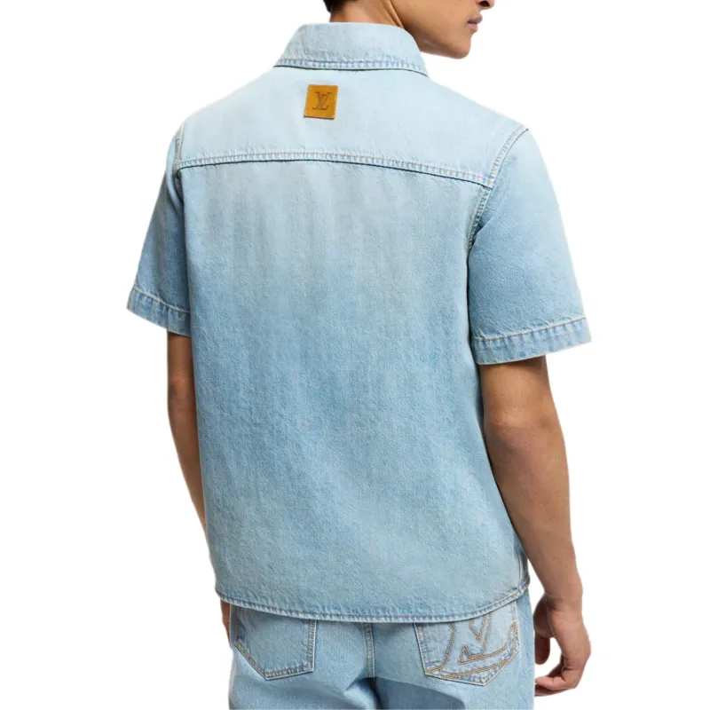 LOUIS VUITTON Short Sleeved Denim Shirt-4