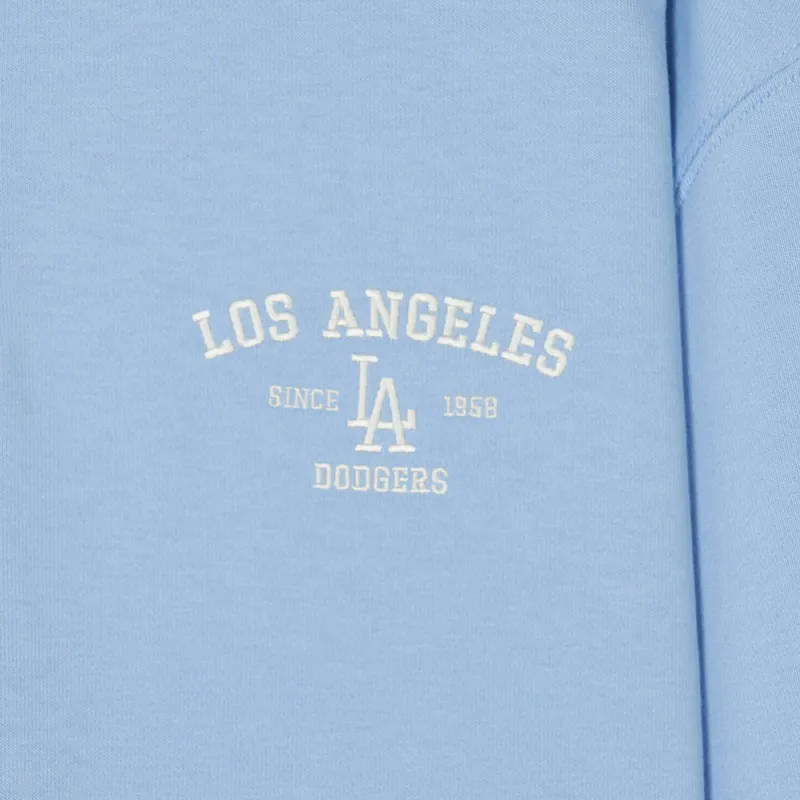 MLB Los Angeles Dodgers Varsity Sweatshirt Unisex Sky Blue-3
