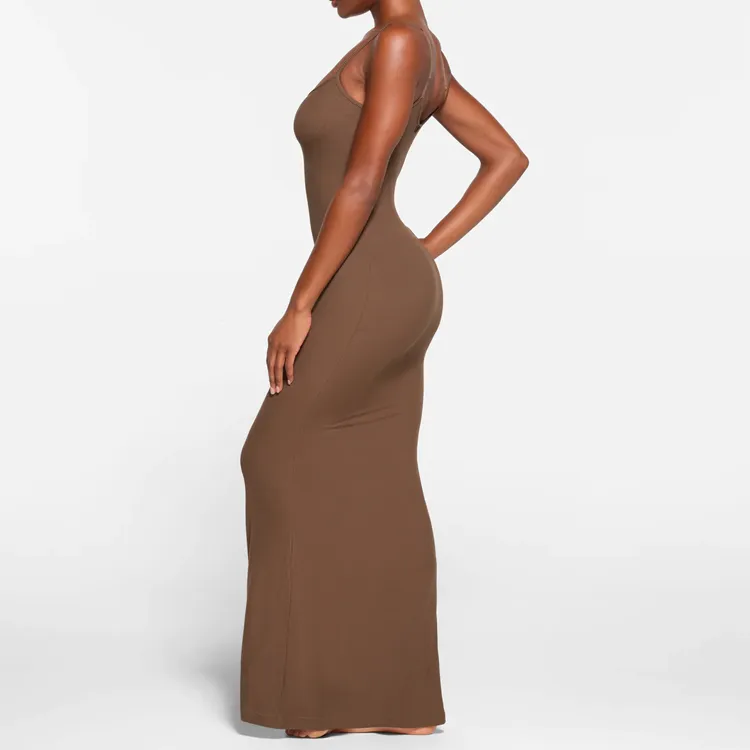SKIMS Slip Dress Women's OXIDE/Khaki-2