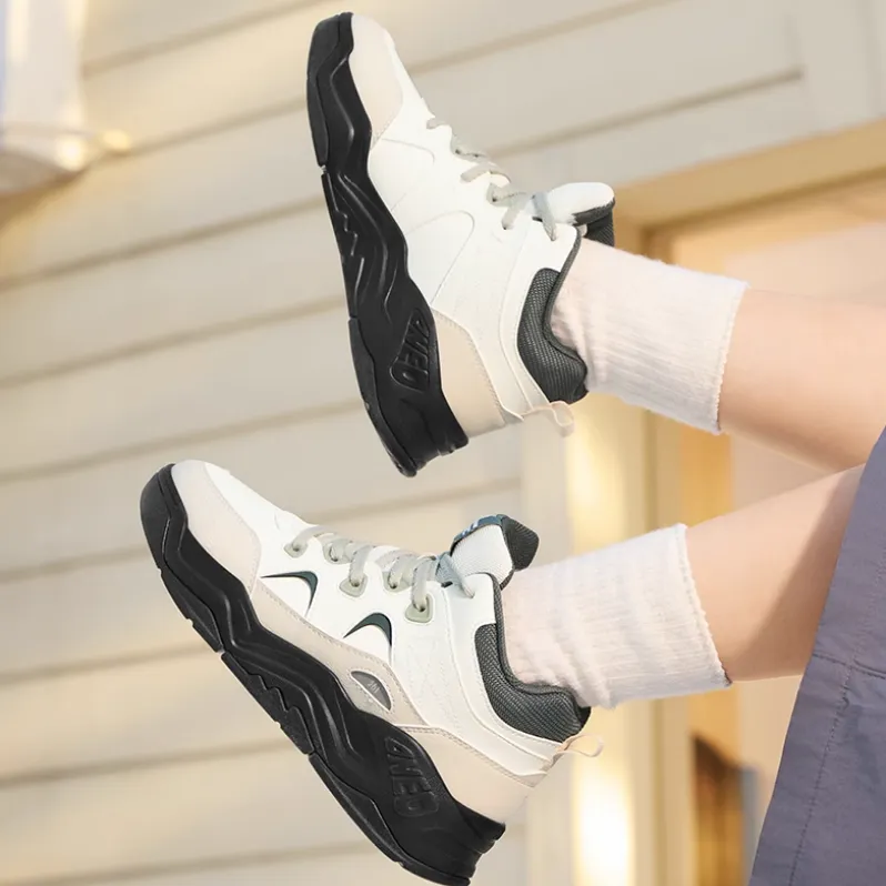361° Type burn 4 Warm Slip Resistant High Top Skateboard Shoes Women's White Gray-2