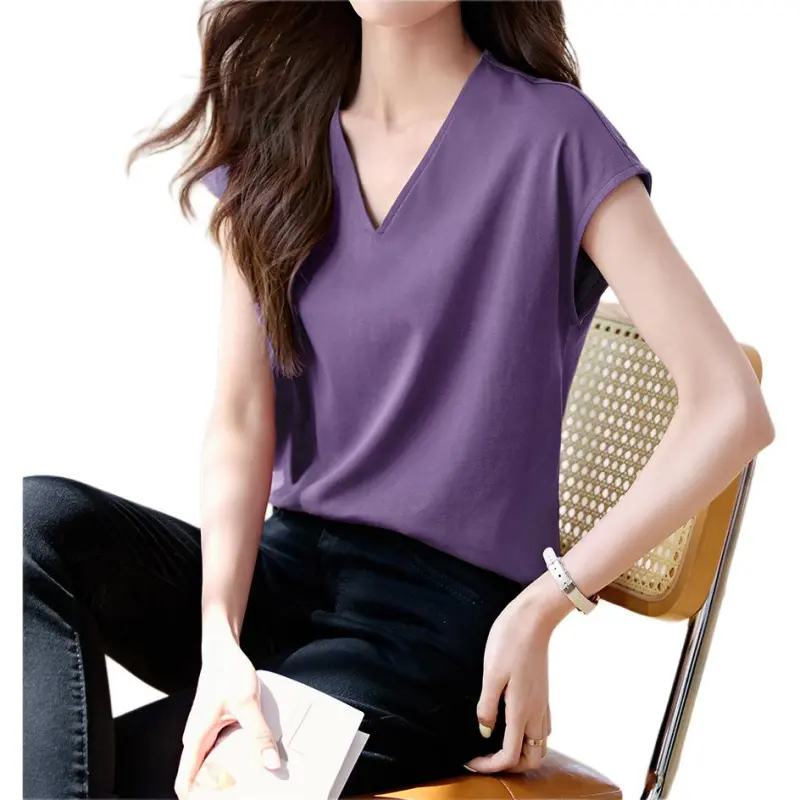 Mo Han Yi Mei T Shirt Women's Purple-0