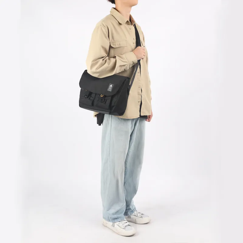 Adidas Recycled Polyester Messenger Bag Shoulder Bag Crossbody Bag Regular Unisex Pure Black-4