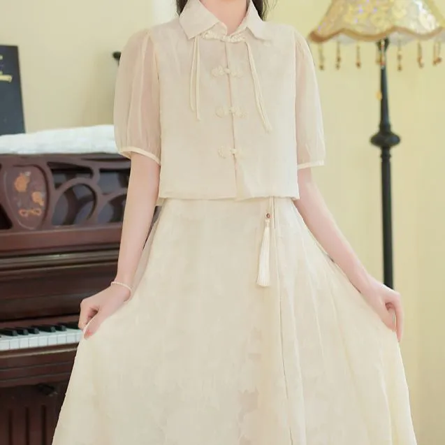 SONDR Two Piece Skirt Sets Women's White-6