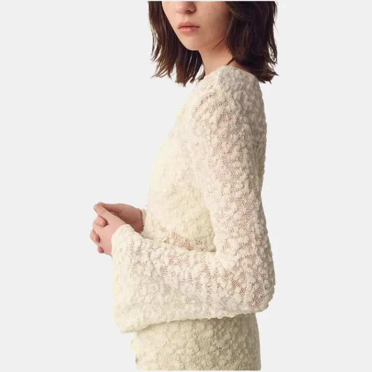 YANGZHIDAO Sweater Women's Cream White-3