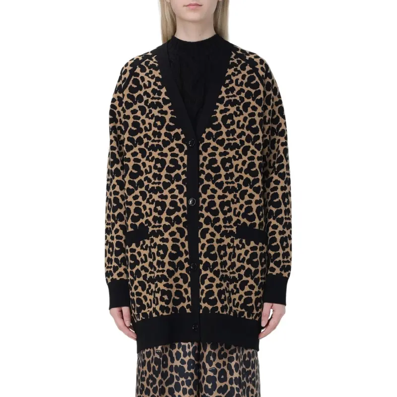MaxMara Leopard Patterned V Neck Cardigan-2