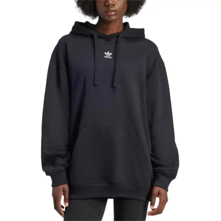 Adidas Essentials Loose French Terry Hoodie Black-1