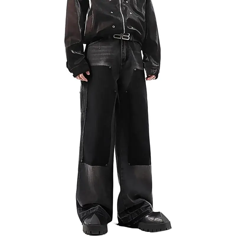 MGXEK Jeans Unisex Black Gray-1