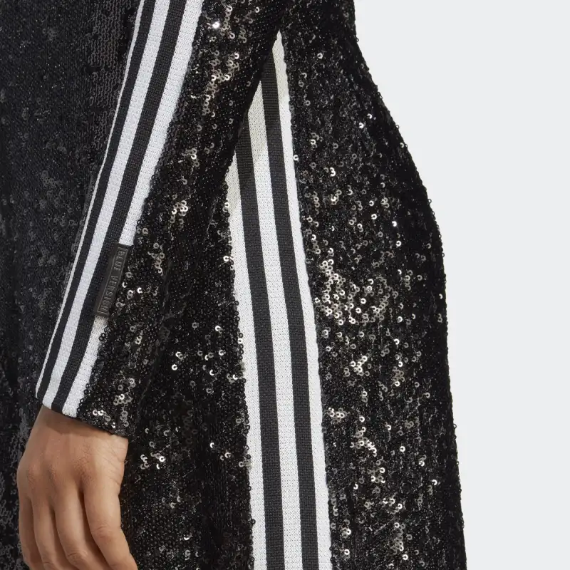 Adidas Originals Long Sleeved Dresses Women's Black-5