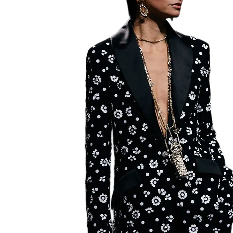 CHANEL 23 New Spring And Summer Arrivals Business Suits Coats Women's Black-3