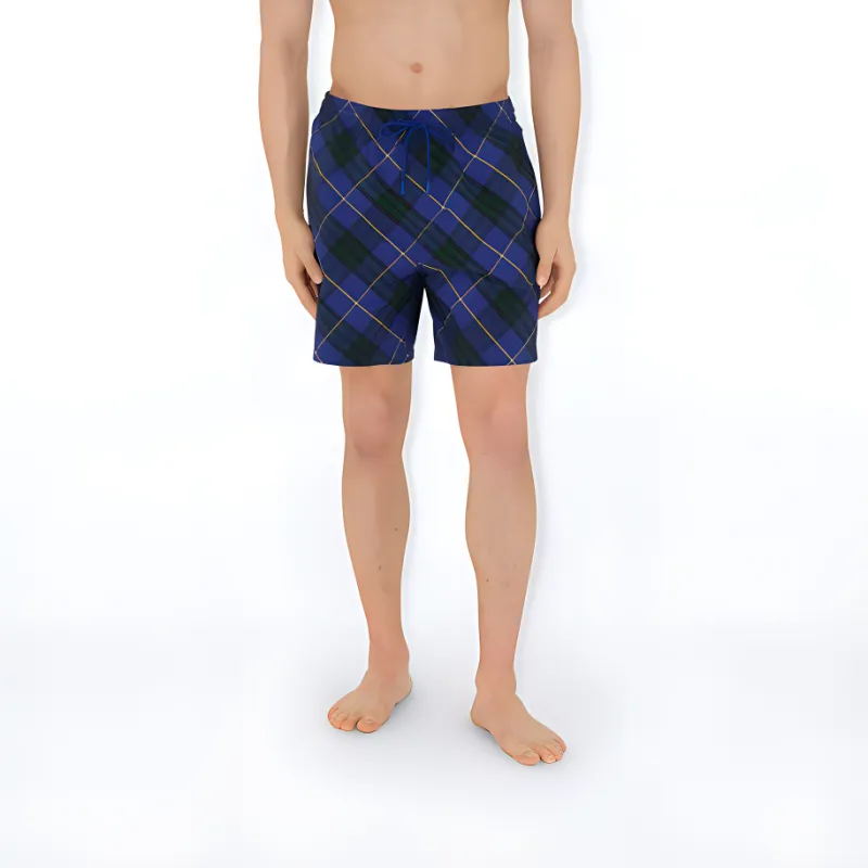 Burberry Checked Drawstring Swim Shorts-2